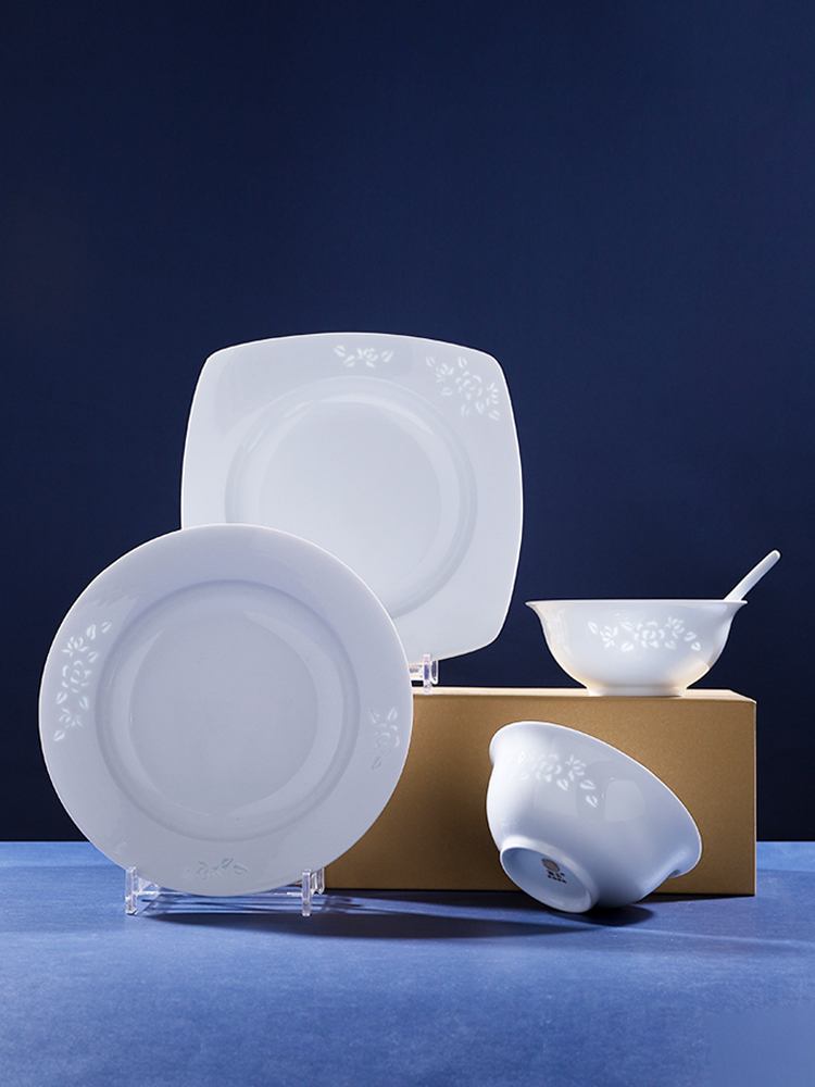 Jingdezhen flagship stores eating bowl dish plate tableware free combination with ceramic dish soup bowl rainbow such to use individual