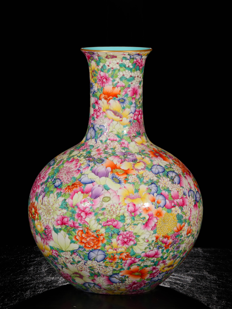 Yang Shiqi palace ceramic flower is not open with a silver spoon in its ehrs expressions using the and name the tree