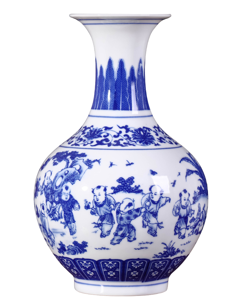 Jingdezhen ceramics floret bottle of Chinese blue and white porcelain vases, flower arranging dried flowers wine sitting room decorate gifts furnishing articles