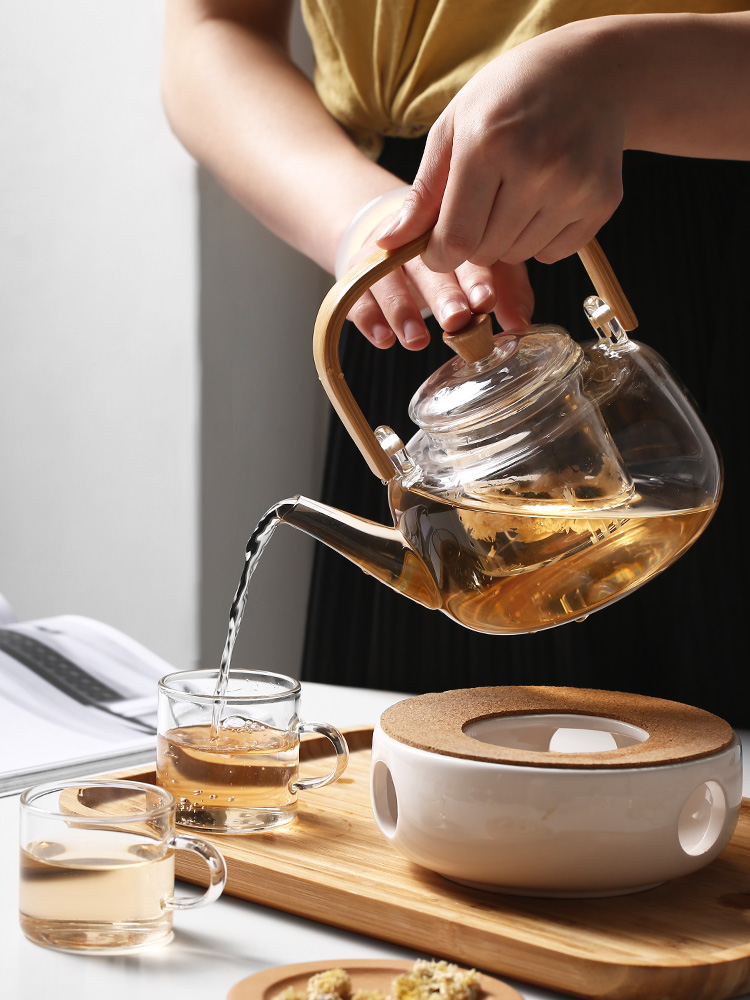 Glass teapot household high - temperature kettle scented tea special tea set electric TaoLu small single boil tea