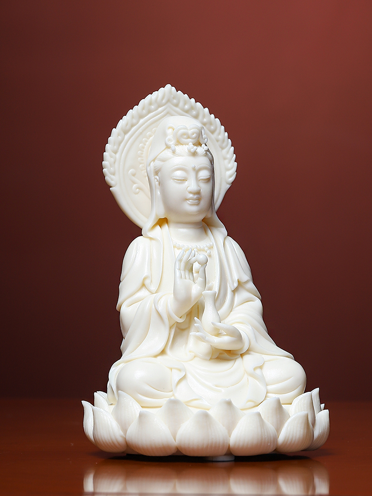 Yutang dai jade huang porcelain Buddha guanyin bodhisattva Buddha furnishing articles porcelain goddess of mercy Buddha enshrined with arts and crafts