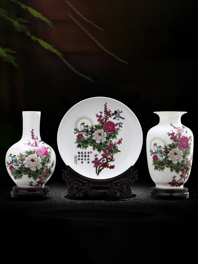 Jingdezhen floret bottle ceramic furnishing articles flower arranging I and contracted household dried flowers sitting room adornment porcelain vases