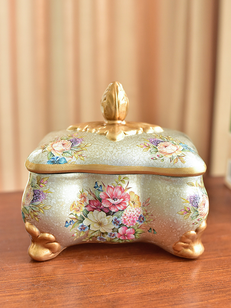 Europe type restoring ancient ways ceramic storage tank furnishing articles American creative receive candy jar jar jewelry box home decoration decoration