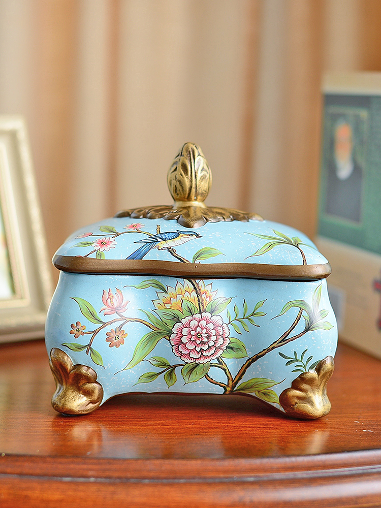 Europe type restoring ancient ways ceramic storage tank furnishing articles American creative receive candy jar jar jewelry box home decoration decoration