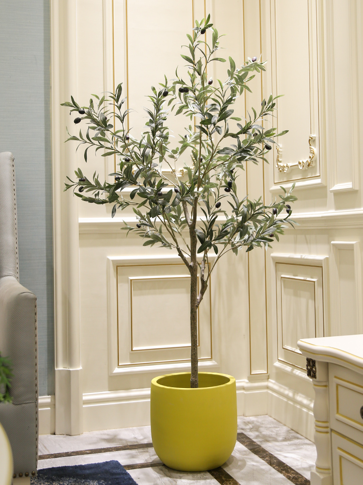 Jingdezhen ins Nordic simulation, the plants potted olive landing big plant home office window decoration