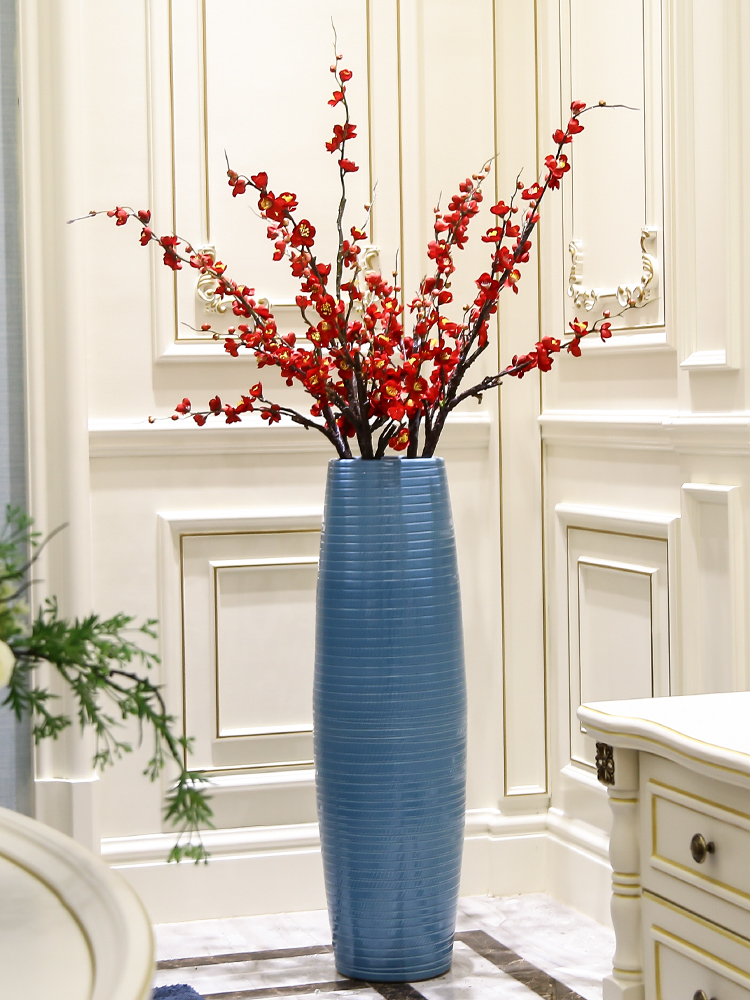 Large vases, ceramic furnishing articles sitting room decoration is I and contracted landing American high dry flower flower, adornment is placed