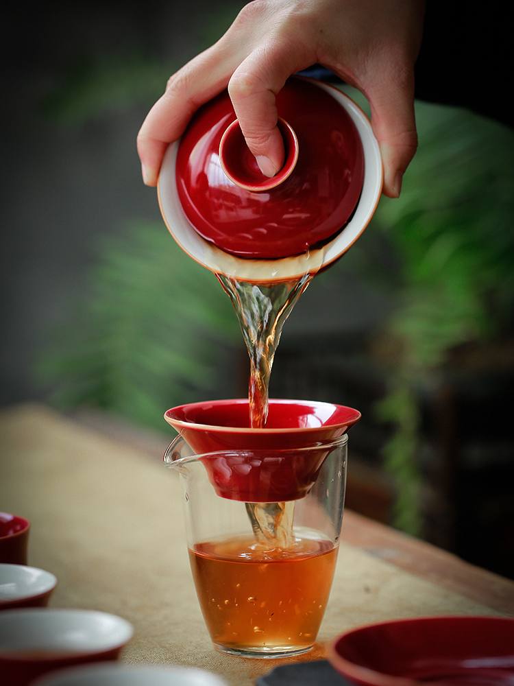 Su household ceramic filter every web kung fu tea tea accessories) group of tea