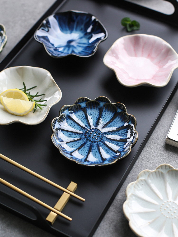 Lovely ceramic household condiments small plate disc of small butterfly plate the dip dish flavor dish dishes dish of sauce dish snack plate