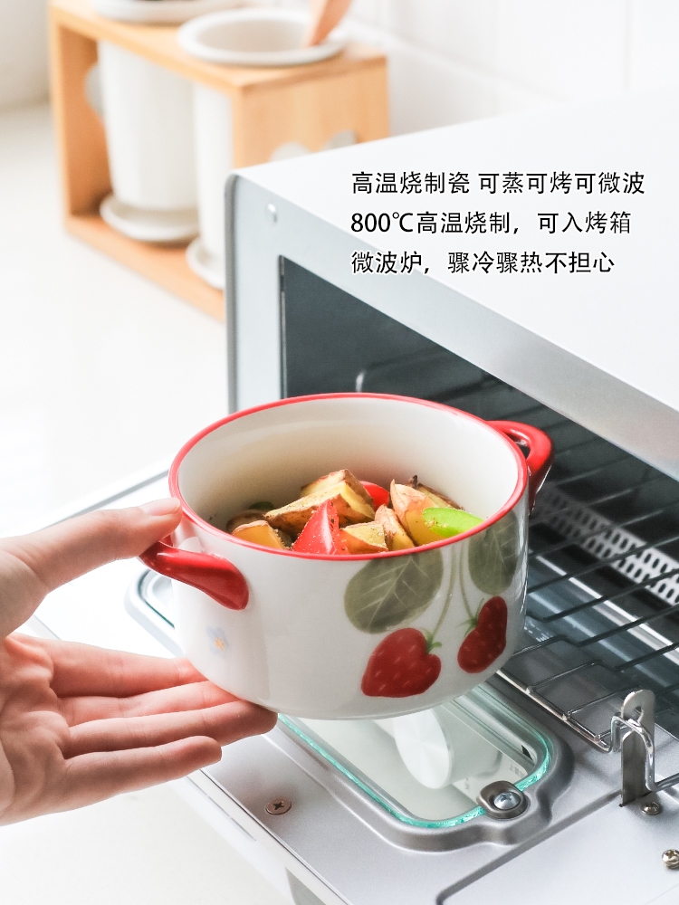 Sichuan island house pan ceramic cheese baked FanPan oven microwave oven plate tableware special rectangle baking bowl