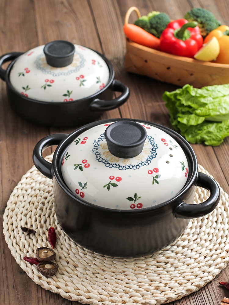 Sichuan in a Japanese sweet cherry ceramic casserole stew soup household gas heat resisting high temperature resistant soup pot casserole