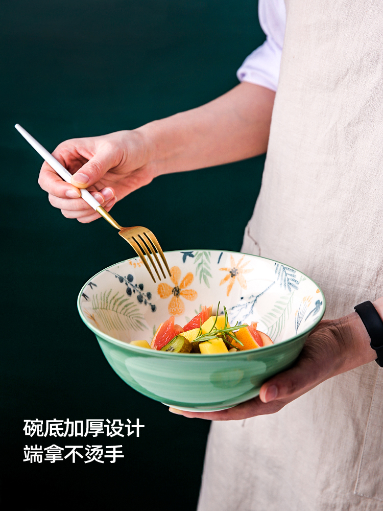 Sichuan island house jose park under the glaze color microwave ceramic tableware bowl dish bowl rainbow such as bowl bowl plate suit household