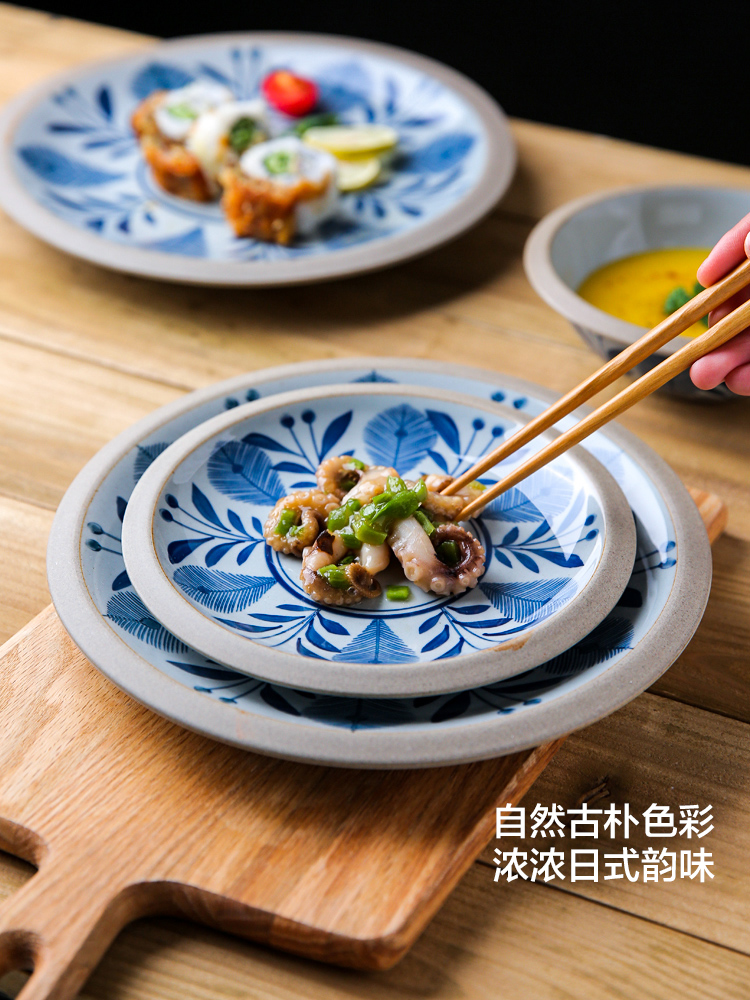 Kawashima house finch feather Japanese dishes suit household ceramics tableware creative move soup bowl rainbow such use salad bowl food dish