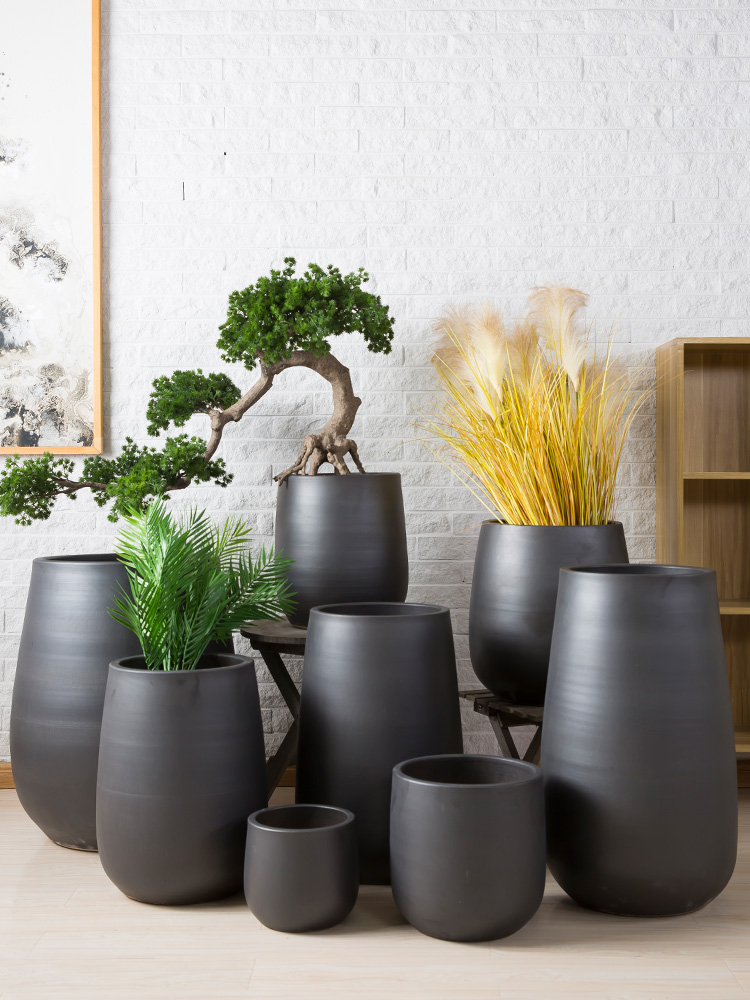 The Nordic idea of jingdezhen flowerpot large basin of I and contracted land sitting room interior courtyard green plant adornment furnishing articles