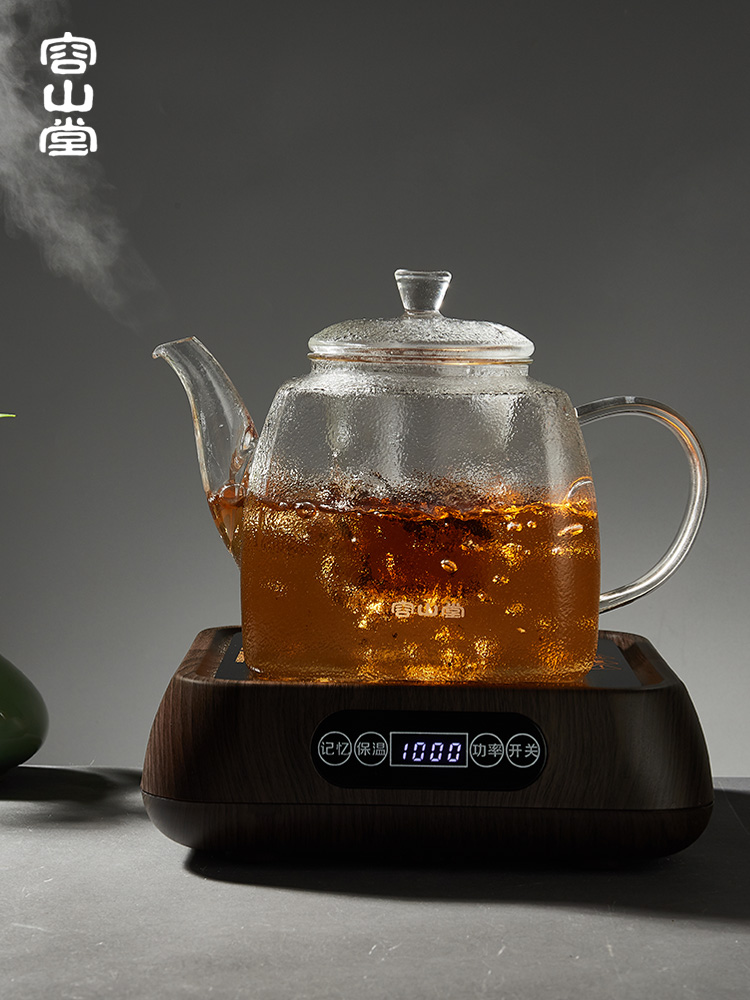RongShan hall glass teapot black tea steam boiling tea household electrical TaoLu tea stove suit small ceramic kettle