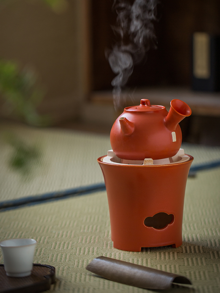 Cloud art of jingdezhen turquoise, ceramic tea stove cooking nien white pottery clay furnace, furnace alum red charcoal stove to boil tea set