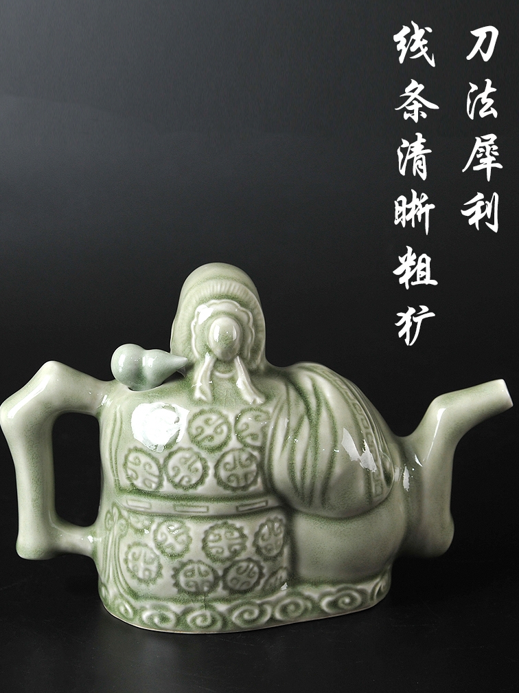 Creative ceramic wine yao state porcelain pot pot of shaanxi baijiu, two has conscience pot of Chinese antique household gifts