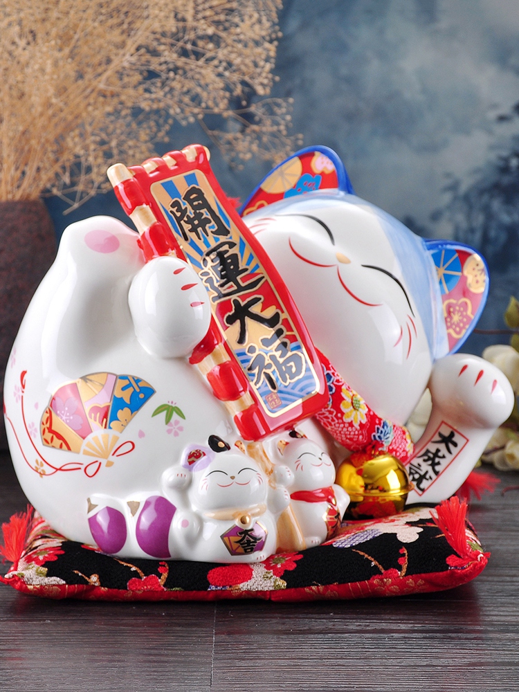 Plutus cat furnishing articles large ceramic Japan saving money piggy bank store opening creative practical gift stone workshop