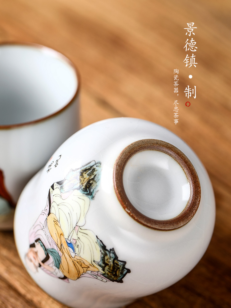 The Master cup single CPU jingdezhen ceramic sample tea cup hand - made of high - end 18 arhats pure manual your up tea cups