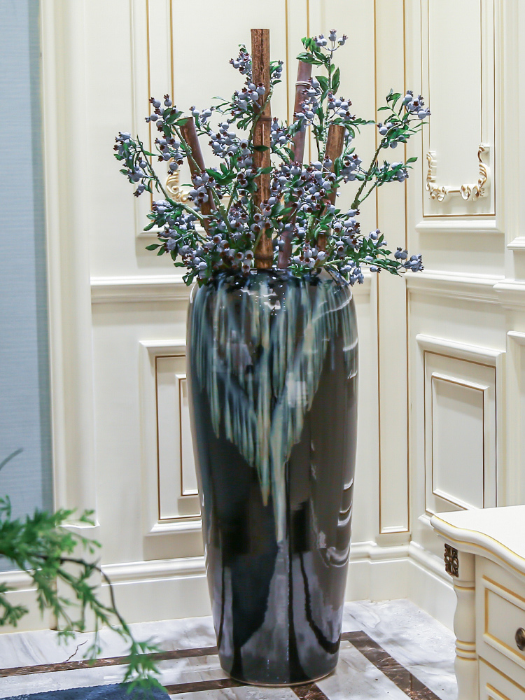 Jingdezhen ceramic vase of large European I and contracted sitting room of dry flower arranging hotel villa decoration furnishing articles