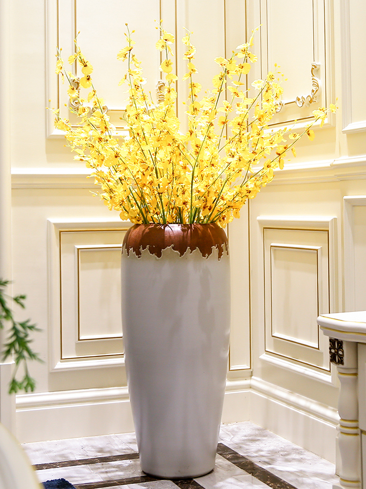Jingdezhen ceramic floor big vase Nordic I and contracted sitting room the bedroom the flower, flower arrangement, adornment is placed