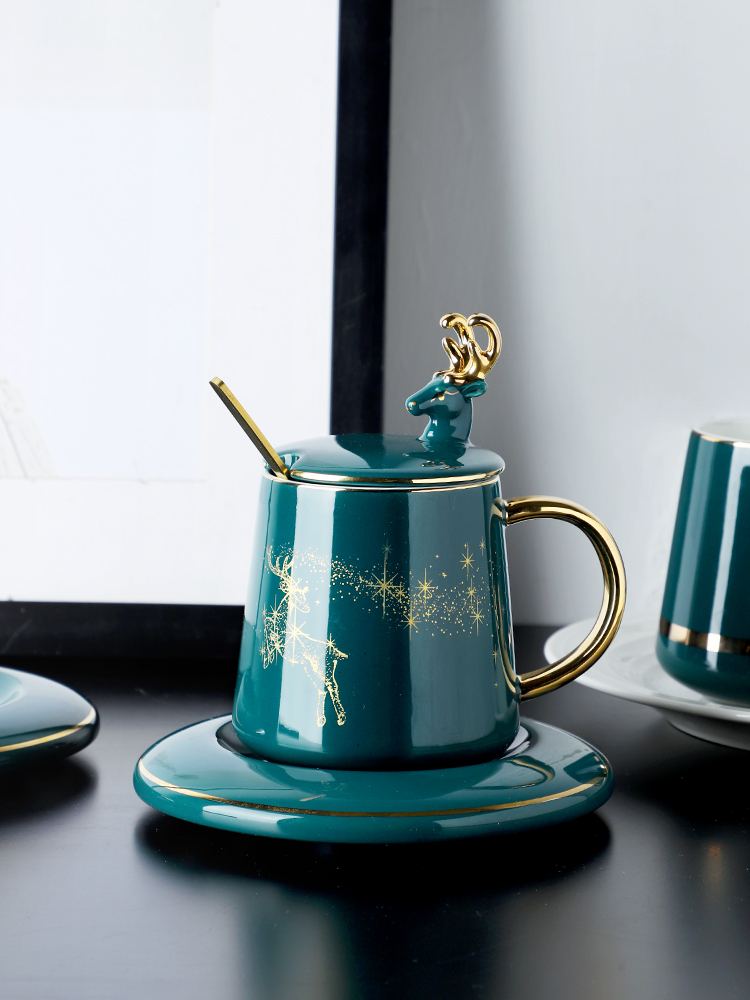 Nordic small key-2 luxury European - style household light delicate coffee cup key-2 luxury high - grade ceramic English afternoon tea tea set