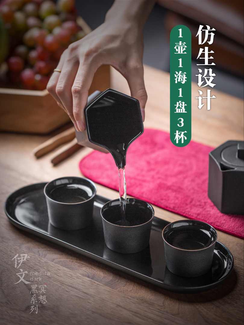 Evan ceramic kung fu tea sets creative teapot teacup contracted tea tray of a complete set of Japanese tea fair keller