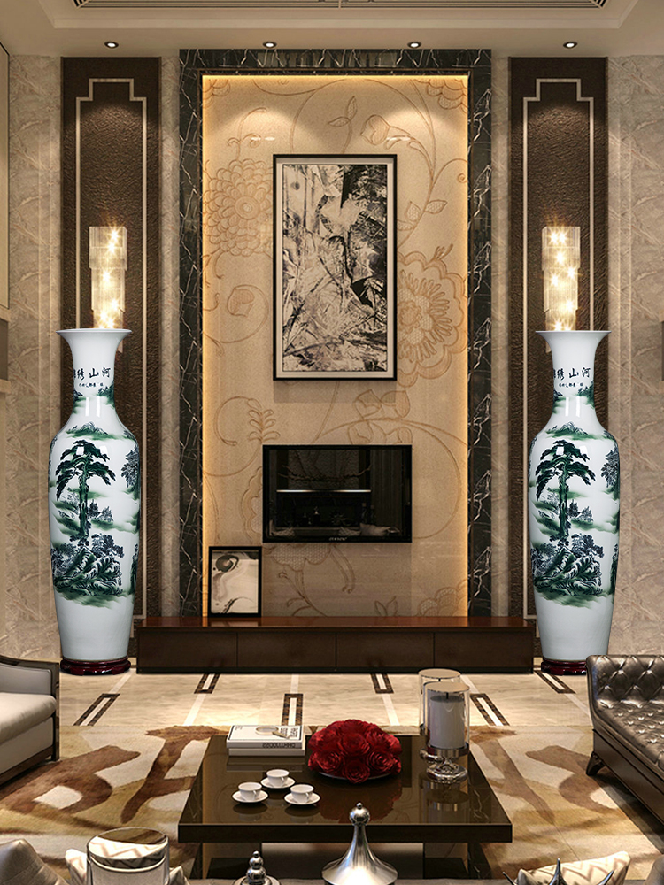 Jingdezhen ceramics of large blue and white porcelain vase furnishing articles to heavy sitting room adornment large hotel opening gifts