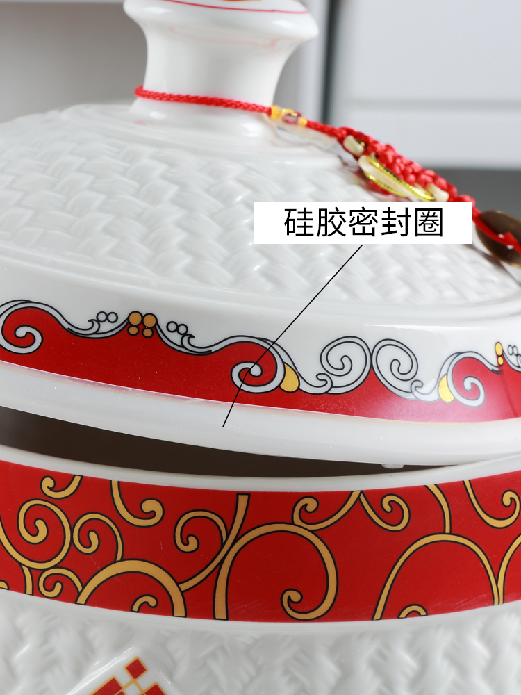 Jingdezhen ceramic barrel ricer box store meter box 10 kg20 jin to sealed with cover/household moistureproof insect - resistant rice