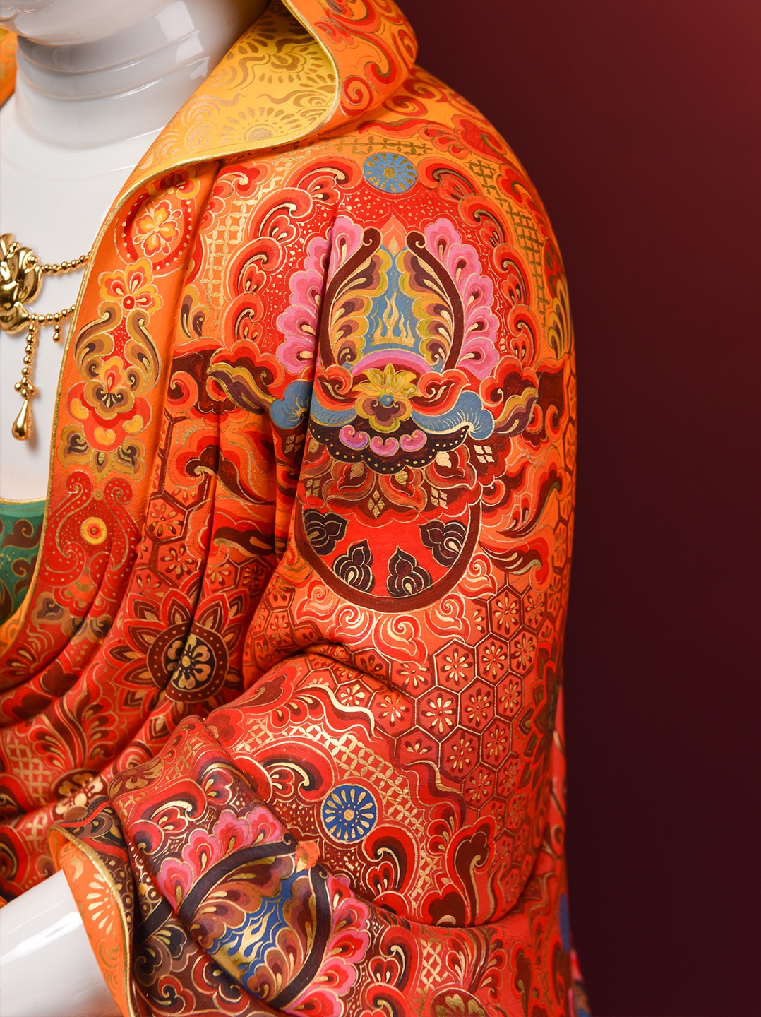 Yutang dai color ceramic consecrate Buddha furnishing articles jian - pin Lin 20 inches GuLian avalokitesvara