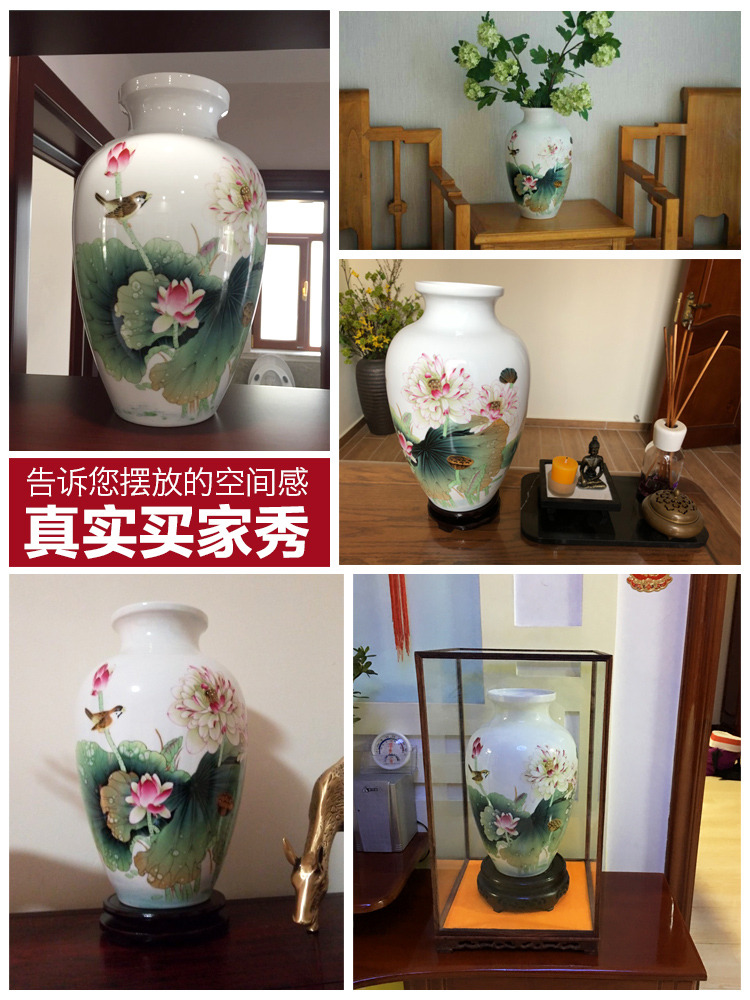 Jingdezhen ceramic furnishing articles hand - made vases, flower arranging new Chinese TV ark of I sitting room adornment handicraft furnishing articles