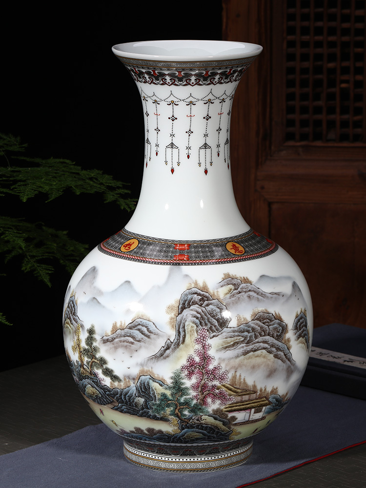 Jingdezhen ceramics vase furnishing articles TV ark, dried flower flower arranging the modern Chinese style household, sitting room adornment porcelain