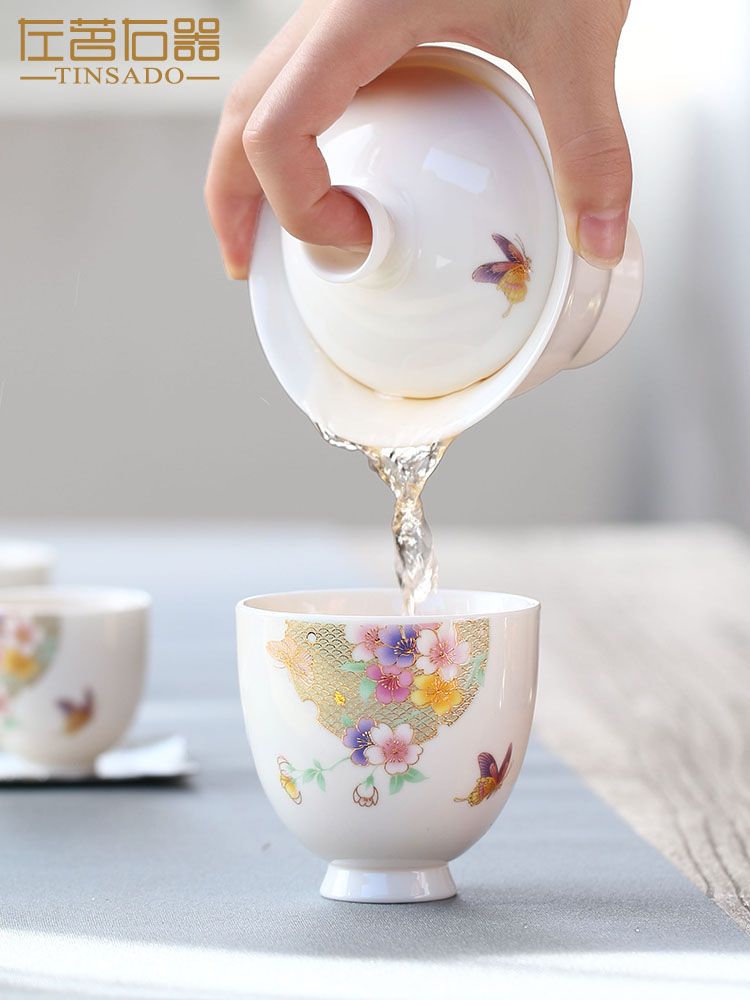 ZuoMing right device tea set creative teacups small sample tea cup single cup to taste a cup of large ceramic masters cup single CPU