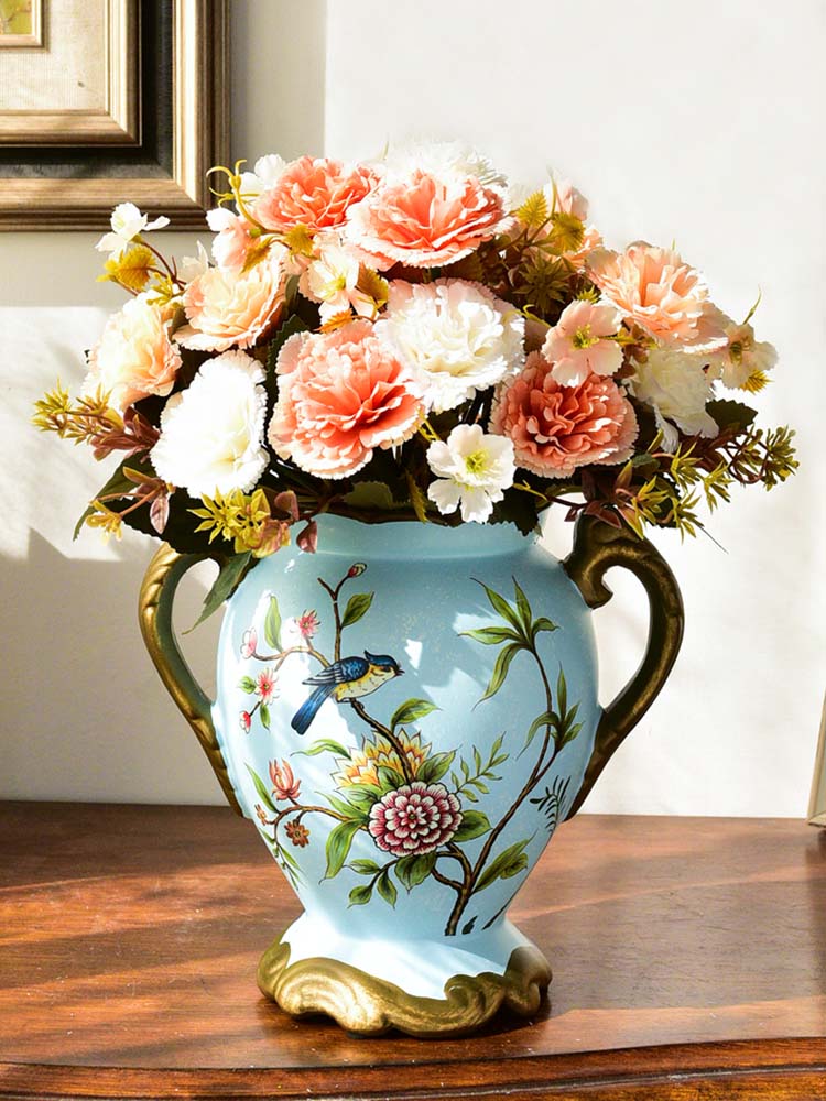 Creative floret bottle furnishing articles artical ceramic sitting room porch wine table dry flower simulation flower art flower arranging