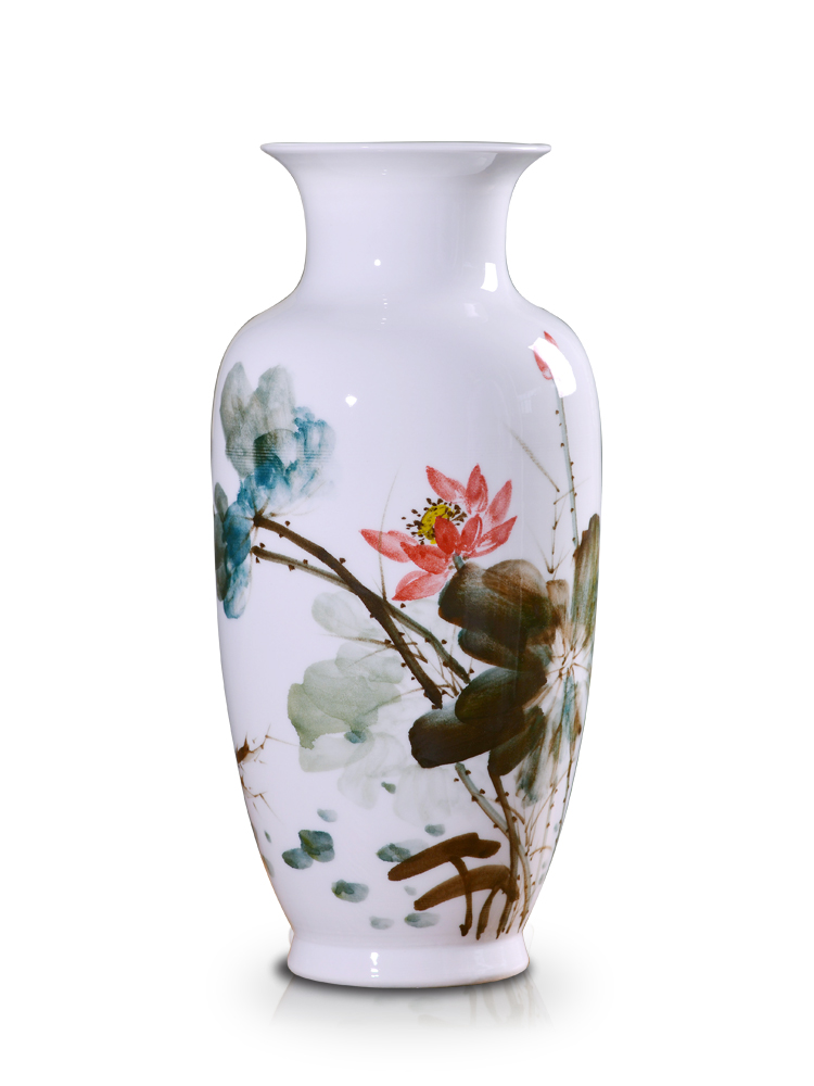 Jingdezhen hand painting ceramic vases, flower arrangement sitting room place new TV ark, rich ancient frame of Chinese style household ornaments