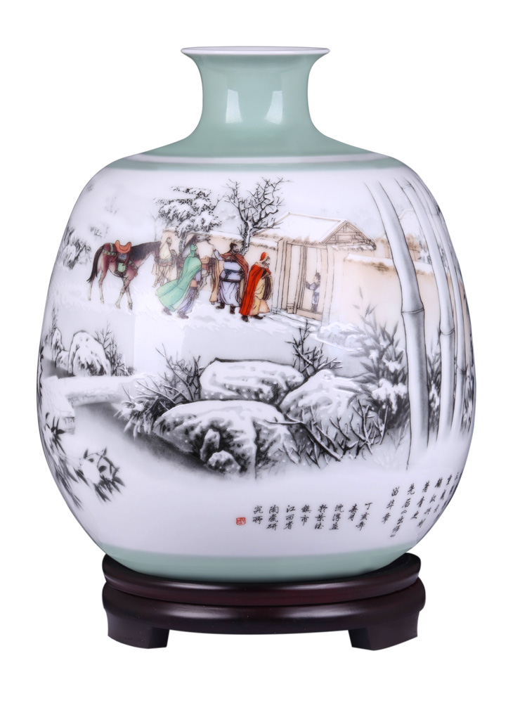 Jingdezhen ceramics flower adornment masters creation of three new sitting room of Chinese style household furnishing articles