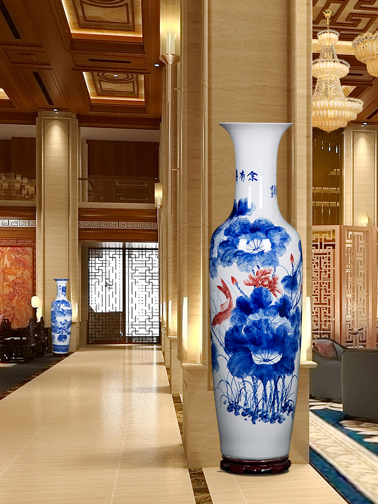 Jingdezhen ceramic hand - made landing big vase for years for home furnishing articles hotel lobby decoration gb0 sitting room