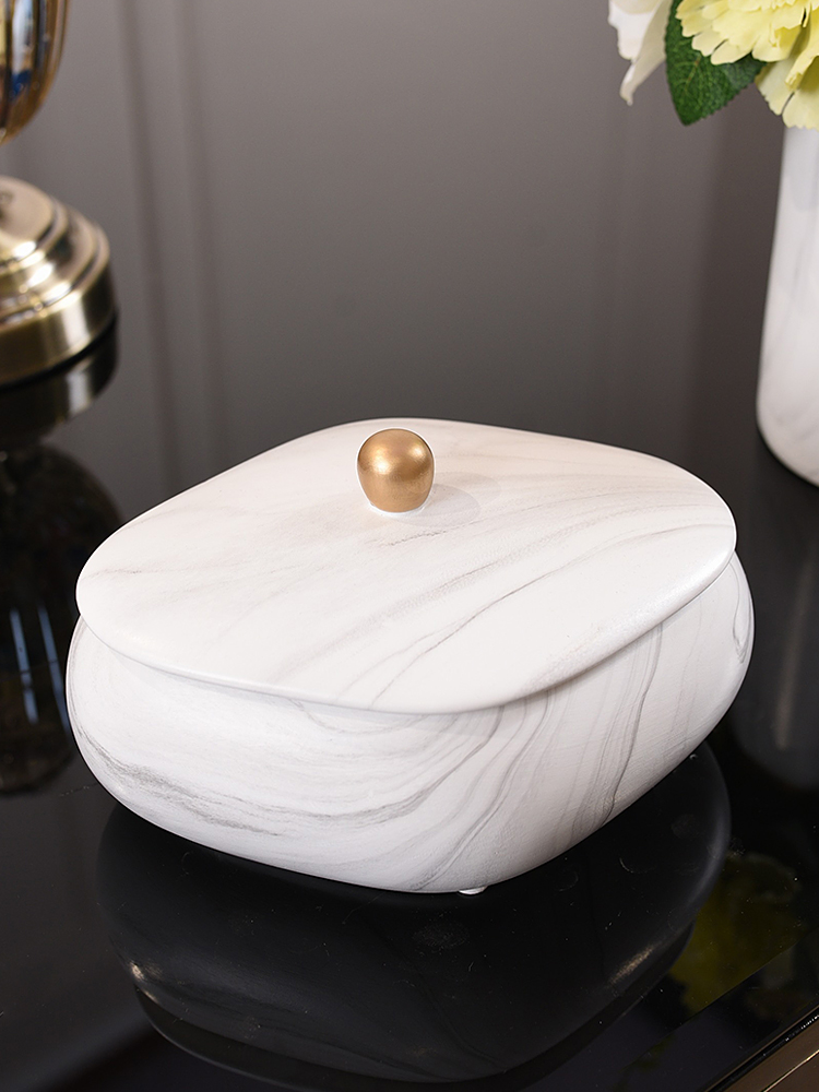 Jane 's light key-2 luxury marble with cover against fly ash individuality creative ashtray modern office receive a case