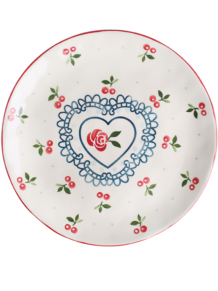 Sichuan in A lovely cherry ceramic tableware home to eat noodles bowl of soup bowl creative dish dish dish fish dish A - 22