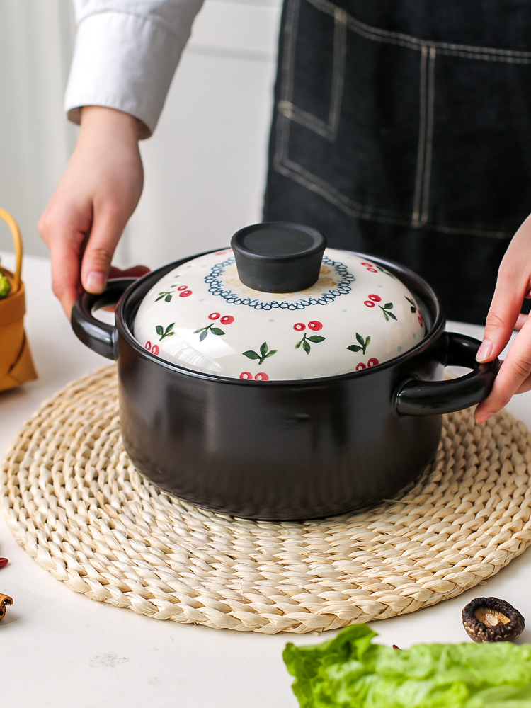 Sichuan in a Japanese sweet cherry ceramic casserole stew soup household gas heat resisting high temperature resistant soup pot casserole