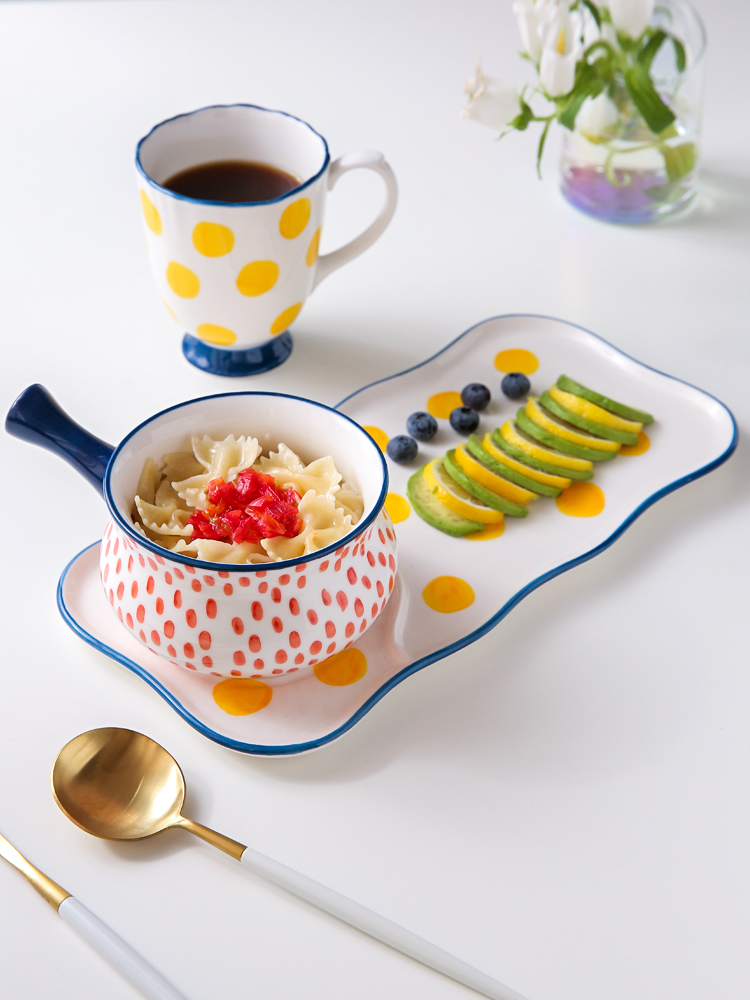 Sichuan in Japanese ceramic bowl creative express little pure and fresh household jobs breakfast table set fruit salad bowl