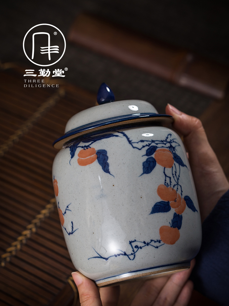 The three frequently ceramic tea pot seal pot clay glaze hand - made jingdezhen blue and white porcelain tea set tea POTS