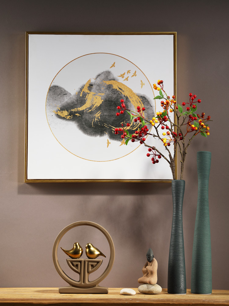 New Chinese style style furnishing articles household act the role ofing is tasted creative move sitting room TV ark, small handicraft ceramic goldfish decoration