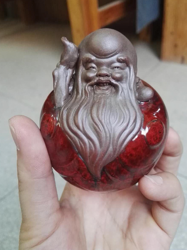 The east mud fu lu shou samsung ceramic handicraft furnishing articles small old man elder birthday happy birthday gift