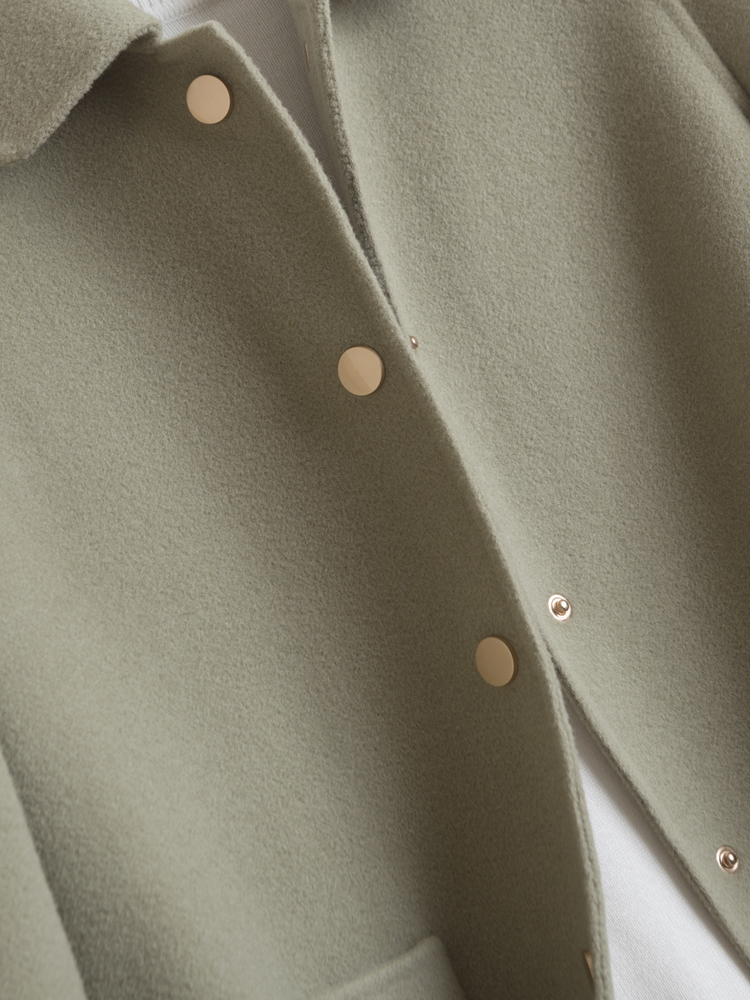 2019 new double-sided cashmere coat female brief paragraph small high-end 100% pure wool woolen cloth Hepburn wind coat