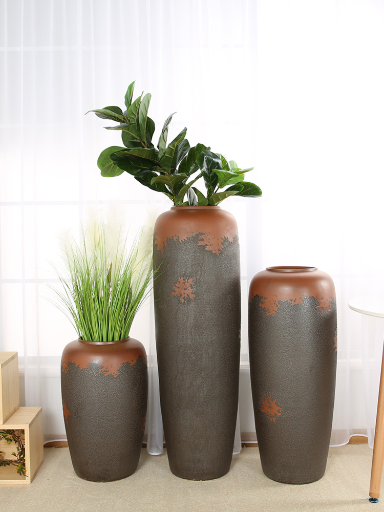 Jingdezhen ceramic coarse pottery vase restoring ancient ways home sitting room hotel is suing flower arranging dried flower POTS to furnishing articles ornaments