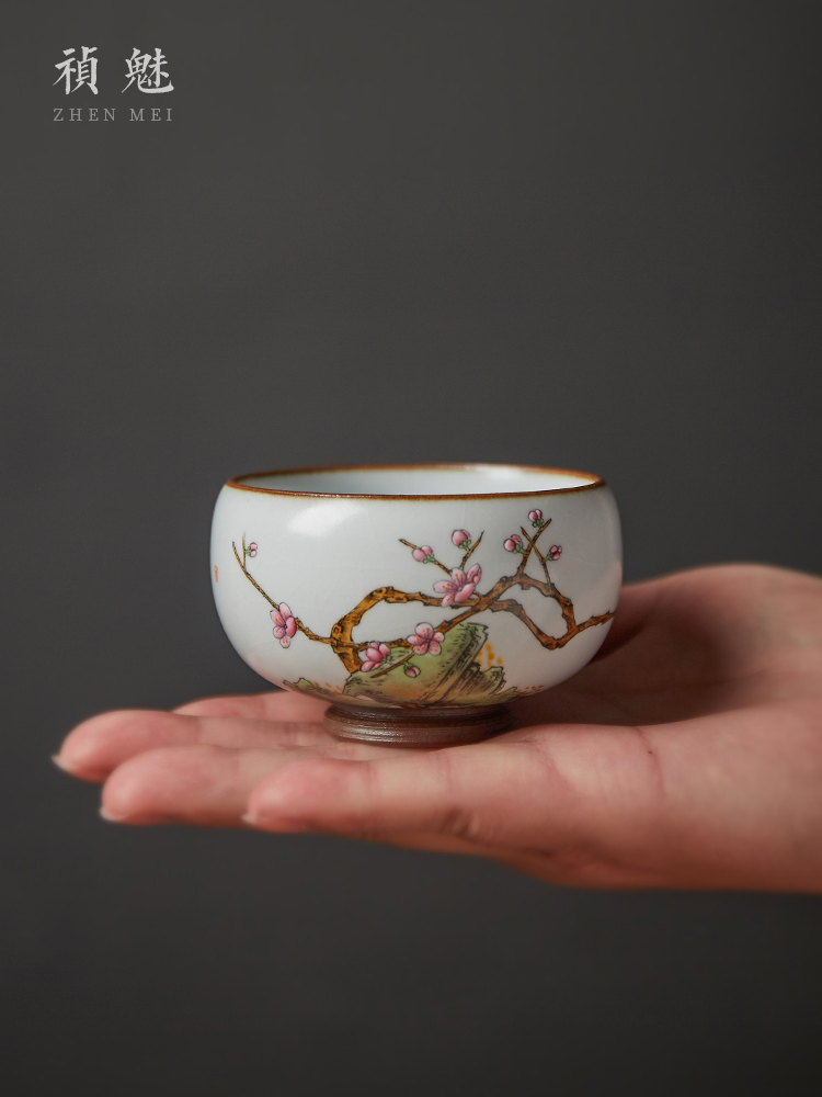 Shot incarnate the hand - made by patterns your up with jingdezhen ceramic cups kung fu tea master sample tea cup cup single CPU