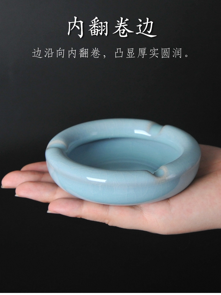 Ceramic ashtray to offer them your up smoke trumpet move creative trend tea accessories Chinese contracted household because ash cylinder