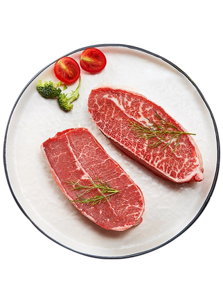 澳洲进口谷饲100天0添加整切雪花牡蛎肉牛排1200g共8片