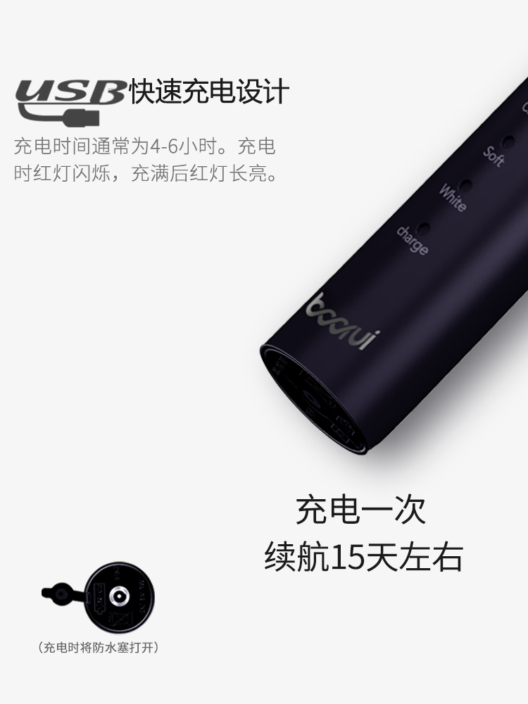 German platinum Swiss BR-Z1 electric toothbrush adult rechargeable Sonic ultra-automatic soft hair male and female couple models set