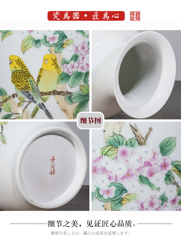 The Master of jingdezhen ceramics vase furnishing articles hand - made pastel Chinese rich ancient frame sitting room adornment ornament gift giving